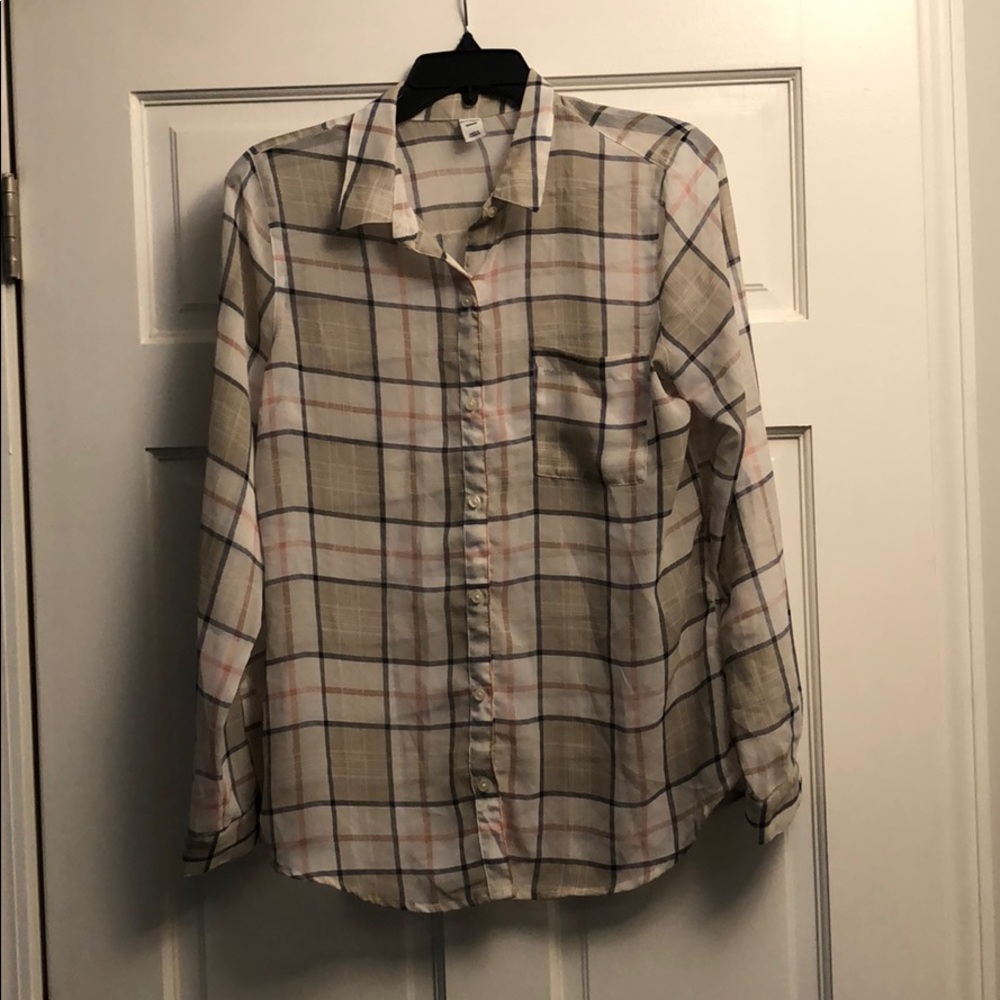 Old Navy plaid button down